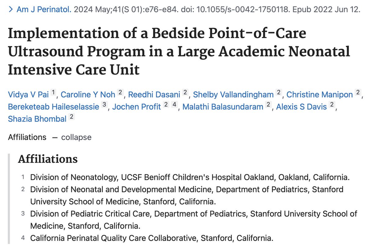 ebneopocus's tweet photo. Implementing a #POCUS program in a large academic NICU? Pai et al. describe this process. The most common applications were umbilical line assessment (56%), Lung (14%), Abdomen/Bladder (10%; mostly bladder), and peripheral vascular access (9%).
#neo #nicu
https://t.co/GjBqZSf4Nh https://t.co/u5nZWHexqn