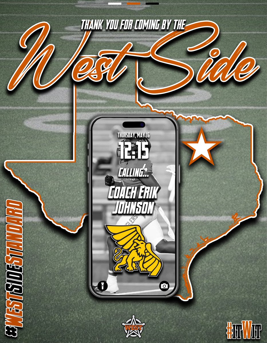 📈 S/O to @EcoachJ and @MWSU_Football for coming by @West_SideFB! Our doors are always open! 📈

📍2500 Memorial Blvd, Mesquite, TX 75149

#WestSideStandard | #ITWIT