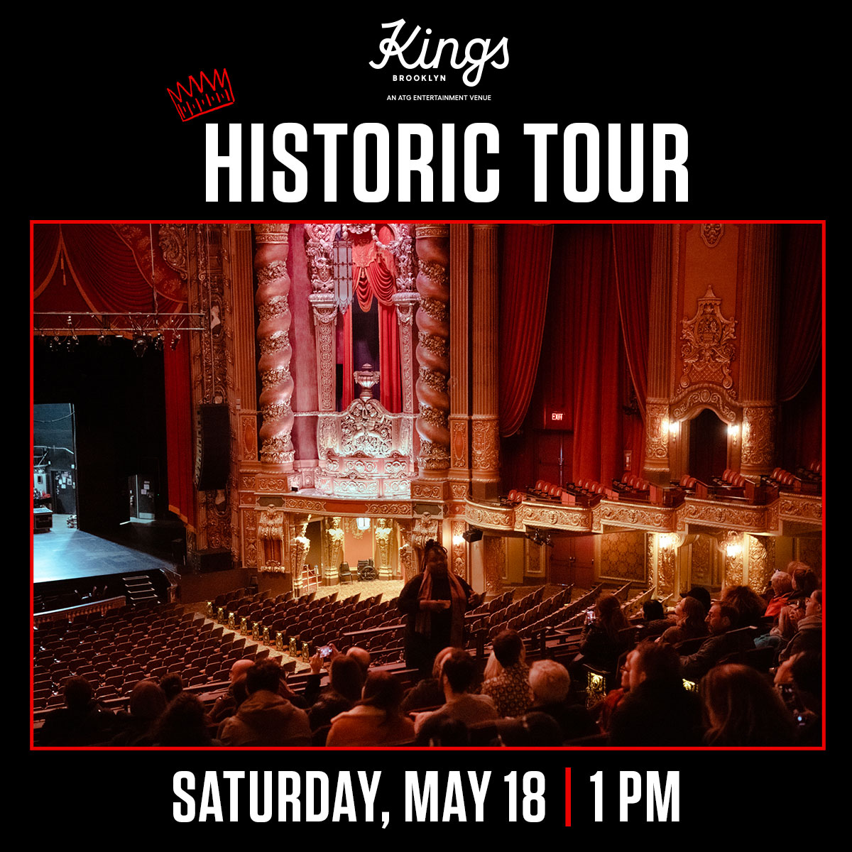 Looking for some weekend plans? Explore Kings Theatre on a historic tour this Saturday! 👑 Step back in time and discover our origins, insights on our stunning architecture, and how we came to be the venue you know today. Grab a ticket and join us at kingstheatre.com/events/kings-t…