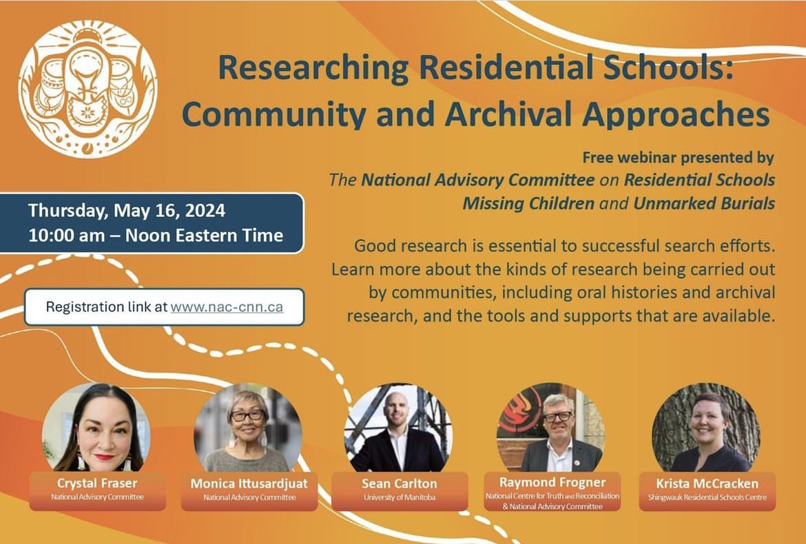 I’m grateful to have been part of this important NAC/@NCTR_UM webinar this morning on researching residential schools. It was recorded and will be made available soon, but a big take away for me is this: the truth-telling process is just beginning, and research is key to healing.