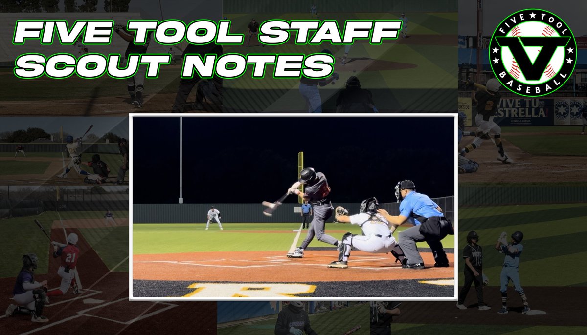 📝Five Tool Staff Scout Notes📷 Alongside our full video coverage, select games with staff scout notes from @FiveToolTexas this past week. May 9-11: READ » fivetool.org/news/five-tool…