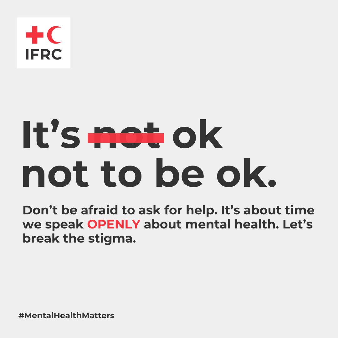 It's ok not to be ok. This #EuropeanMentalHealthWeek and everyday, let’s break the stigma surrounding mental health. Don't be afraid to ask for help. It's about time we speak openly about mental health.