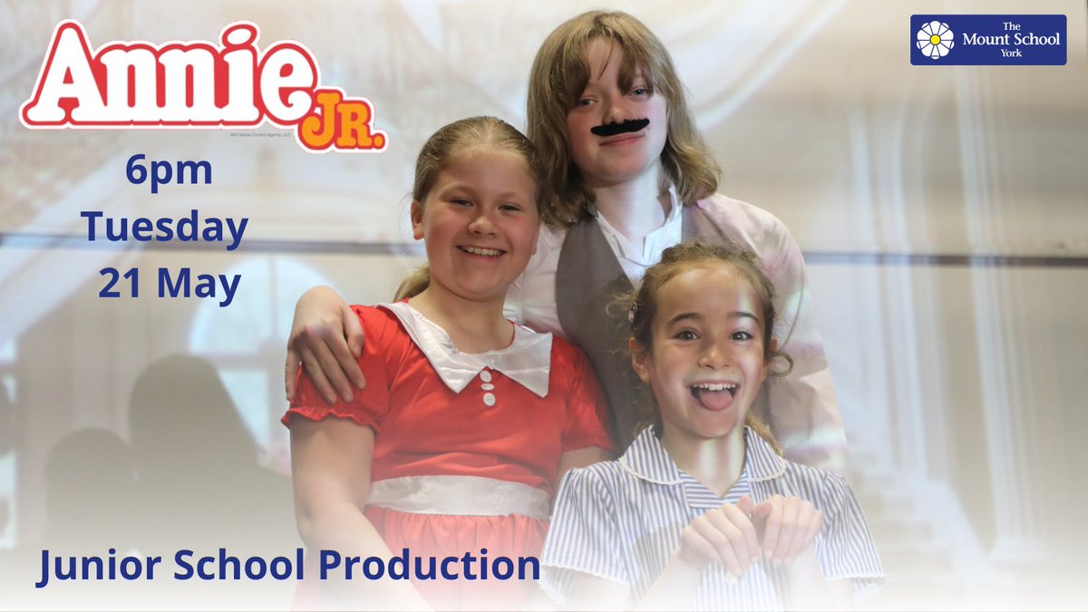 Families are in for a treat on Tuesday when orphan Annie & her friends charm us with an evening of Mount musical theatre at its best! See tomorrow's letter with a link for complimentary tickets. Free ice cream in interval! #thriveatthemount #liveadventurously #mountschoolyork