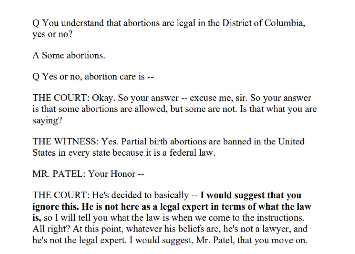 thinking again about how the judge, during @HerbGeraghty's testimony, forgot (or lied) about the federal Partial-Birth Abortion Ban of 2003 and mocked Herb for bringing it up, trying to discredit him in front of the jury