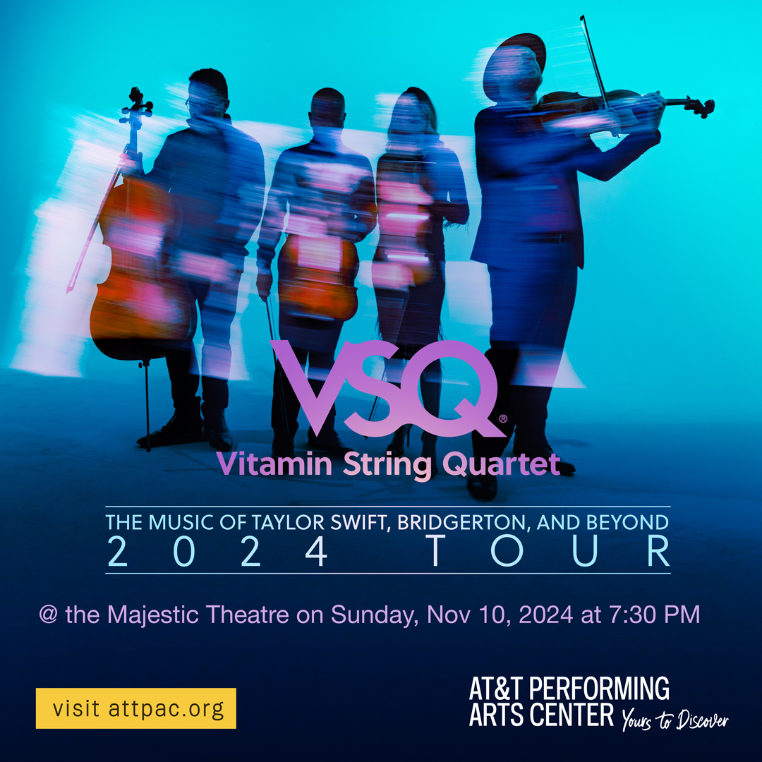 ✨ On Sale Now! ✨ Don't miss the enchanting melodies of the @WeAreVSQ as they reimagine the music of Taylor Swift, Bridgerton, and Beyond! 🎻🎶 Secure your seats for an unforgettable evening at 🎟️ bit.ly/3wEmpfG