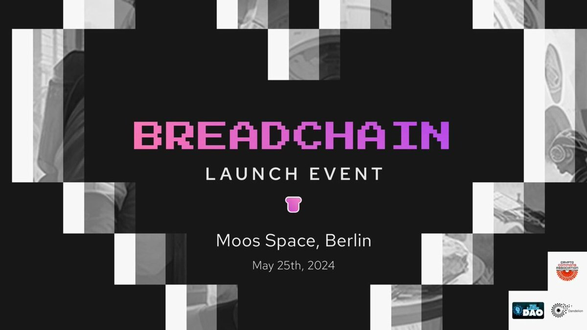 If you're in Berlin for ETHBerlin we'd love to see you at the Breadchain Launch Event happening on the 25th at Moos! The event includes 1) a ~real hands on sourdough bread baking workshop~ 2) presentations from Breadchain Coop members @citizenwallet 🔽 sign up below