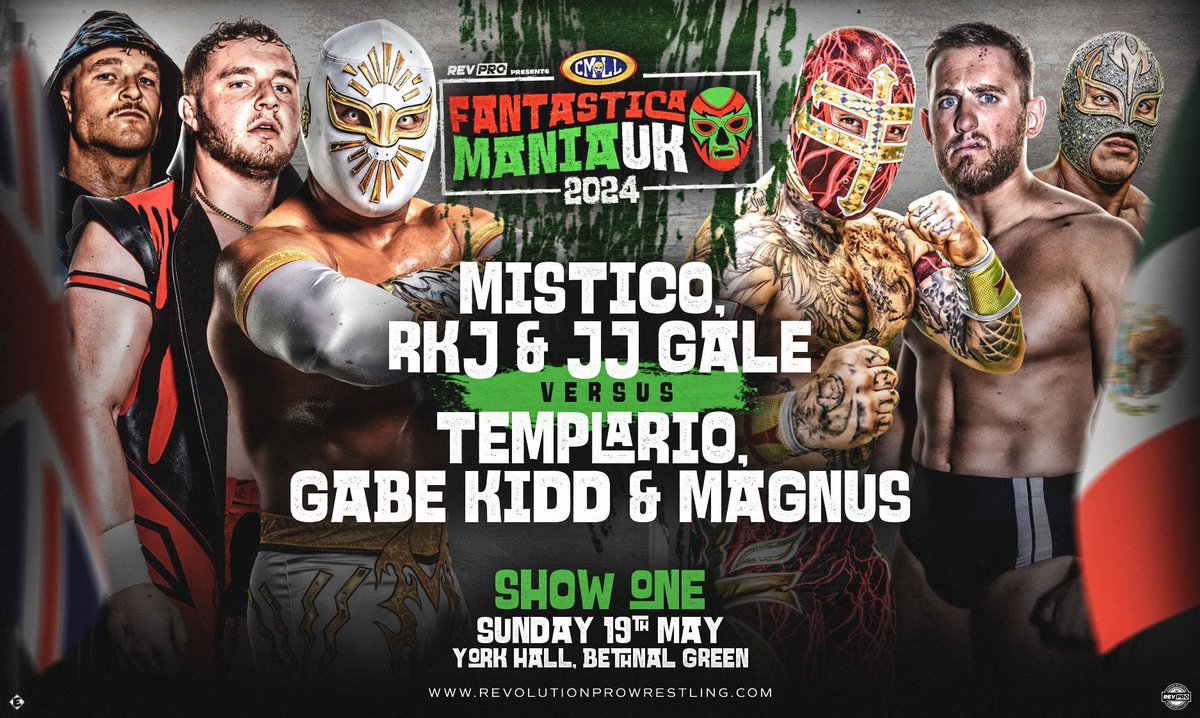 SUNDAY YORK HALL CMLL🇲🇽 X REVPRO🇬🇧 🎟️: revolutionprowrestling.com/fantasticamani…