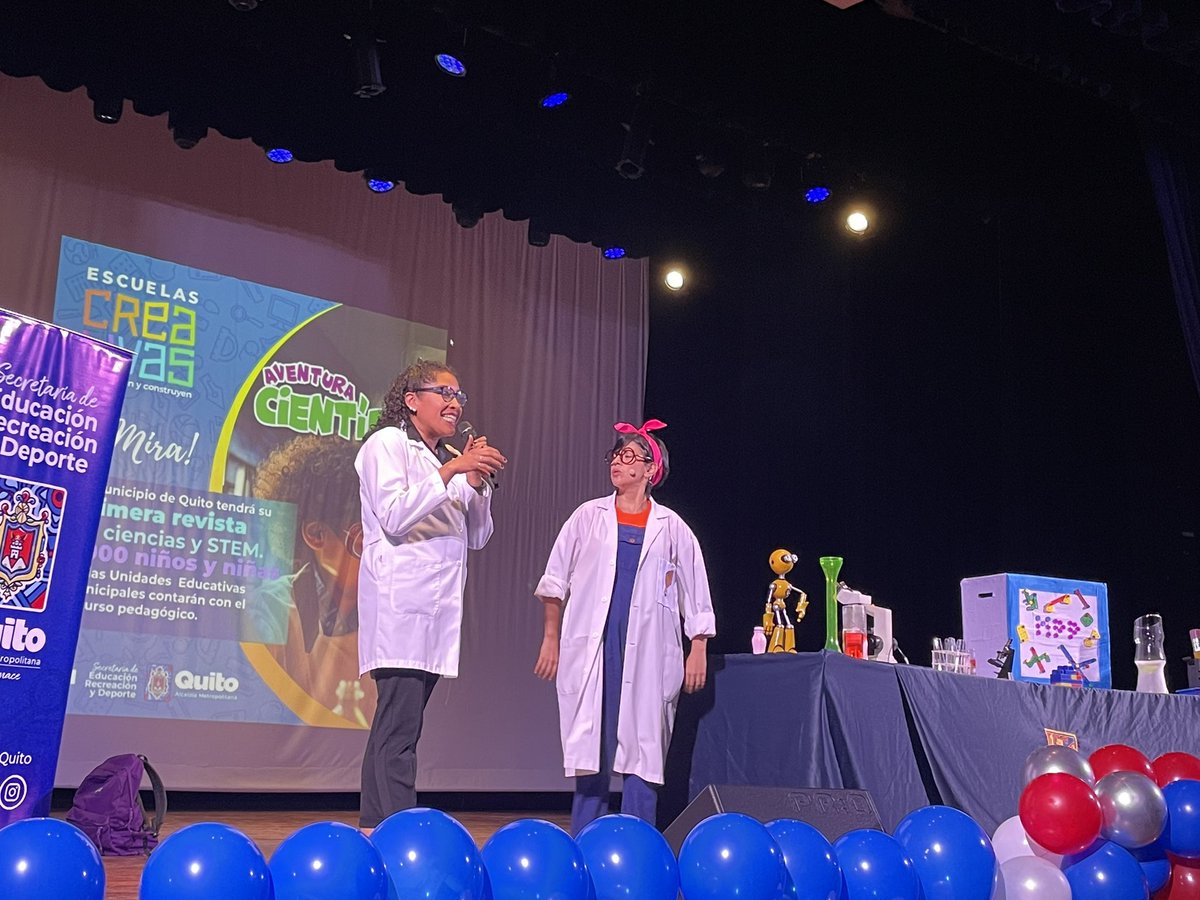 Lanzamiento de la revista Aventura científica, un recurso para la enseñanza de las ciencias para niñas y niños de 8 a 10 años, muy contentos de ser parte de este proyecto junto a @EducacionQuito por más ciencia y más aventuras! 👨‍🔬🔬📖