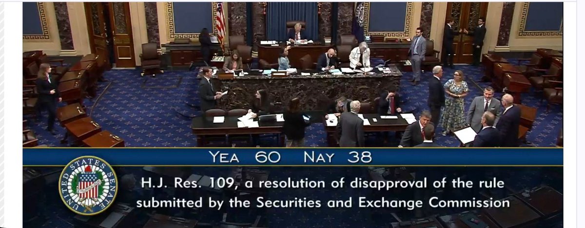 🚨 BREAKING NEWS: 

US Senate votes to overturn SEC rule preventing highly regulated financial firms from holding Bitcoin and crypto!

2024 will be big for #XRP 📈