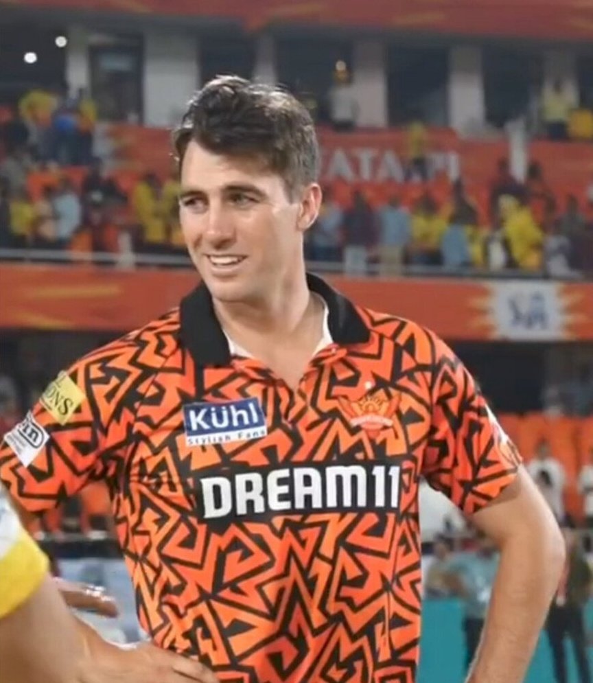 'Pat Cummins emerges from the dressing room, and huge cheers engulf the stadium in Hyd'

We love you cap 🧡