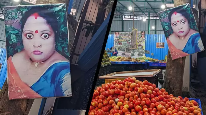 This lady is Niharika Rao, a You Tuber. Hundreds of people in Karnataka are putting up her photo in front of their shops, houses, farms to ward off negativity (drishti) This, is the true power of feminism