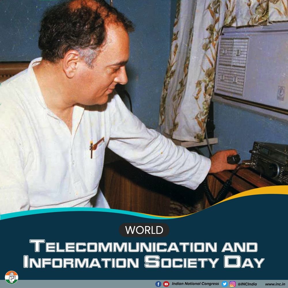 The vision of an 'Internet age' was realised under the leadership of Shri Rajiv Gandhi, who is hailed as the 'architect of the telecom revolution' in India. Today, let's recognise and celebrate the world of emerging technologies powered by the country's growing IT industry.