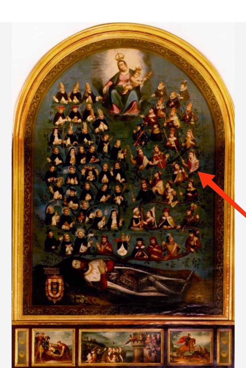 #IsabellaCatólica y su padre, Juan II de Castilla, en uno de los lienzos del altar que patrocinó el VII duque de Medina Sidonia, Alonso Pérez de Guzmán (1549-1615) para la Basílica de Nuestra Señora de la Caridad en Sanlúcar de Barrameda (Cádiz).

'Genealogía de los Guzmanes' es