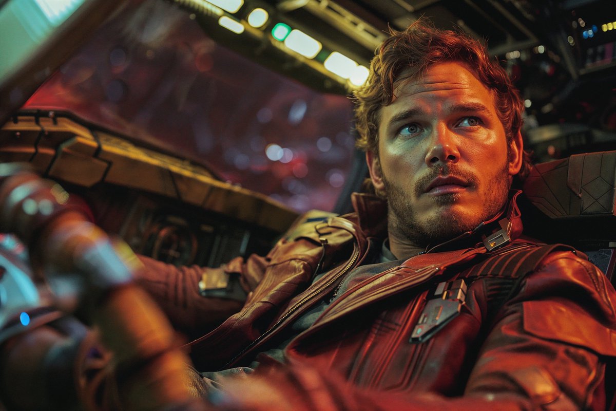 Wow Midjourney, these are stunning!  These were upscaled with @Magnific_AI but the originals were quite amazing.  I'll post them in the thread.  First, my favourite of the upscales is below.

Prompt in the last ALT and below, same for all 4:

Documentary photography of Star-Lord