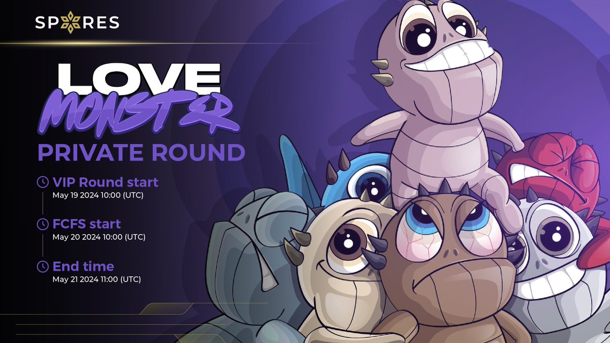 📢 @PlayLoveMonster 𝗣𝗿𝗶𝘃𝗮𝘁𝗲 𝗦𝗮𝗹𝗲 𝗼𝗻 𝗦𝗽𝗼𝗿𝗲𝘀 𝗟𝗮𝘂𝗻𝗰𝗵𝗽𝗮𝗱! ➡️ Love Monster is an immersive Web3 strategy combat game set in a vibrant virtual world, where players engage in turn-based battles using a diverse range of characters 1️⃣ Token Details ✔️ Symbol: