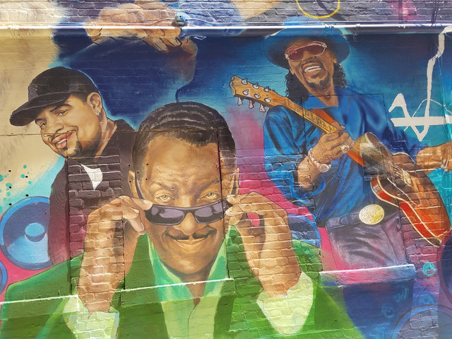 Remembering @chuckbrowndc the Godfather of Go Go whom we lost on this day today, May 16, 2012. Sharing space with Chuck on the @benschilibowl mural is such an honor! I'm gonna crank my favorite album 'Go Go Swing Live' - all 61 minutes and 9 seconds of pure DC Go Go! RIH CB!