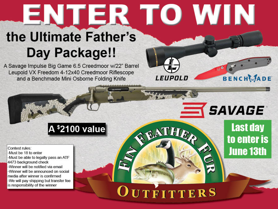 Enter for a chance to win the Ultimate Father's Day Package! See contest rules for eligibility! 
sweepwidget.com/c/80638-ehboy4…

#contest #entertowin #shoplocal #supportlocal
#finfeatherfuroutfitters