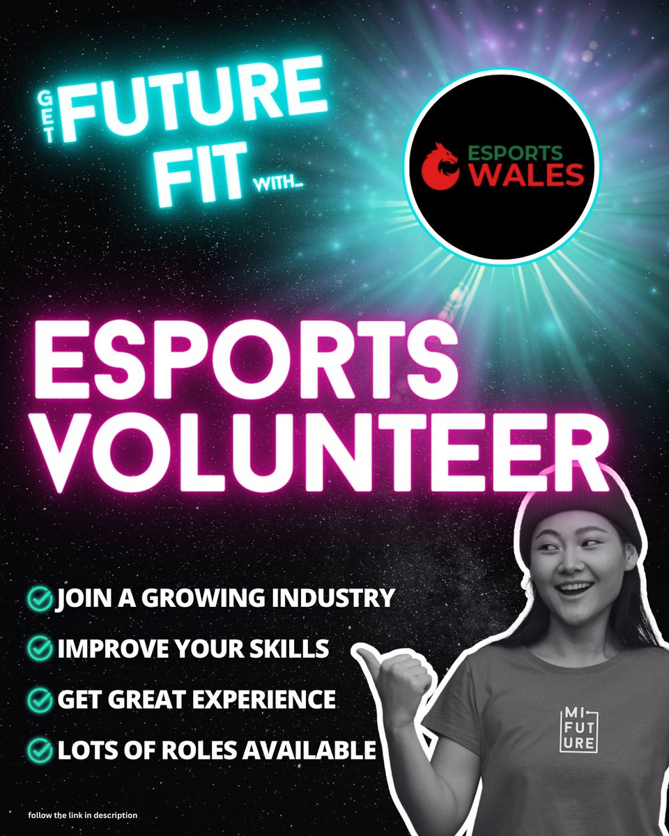 🤩Your #GenZ can gain valuable experience with the @EsportsWales team and support the exciting Welsh gaming industry 🏴󠁧󠁢󠁷󠁬󠁳󠁿 Just a few hours a week👉bit.ly/4bleNO6 Game Managers, Graphic Design, YouTube project, Tournament Admin, Officer, Videographer, Ambassador & more