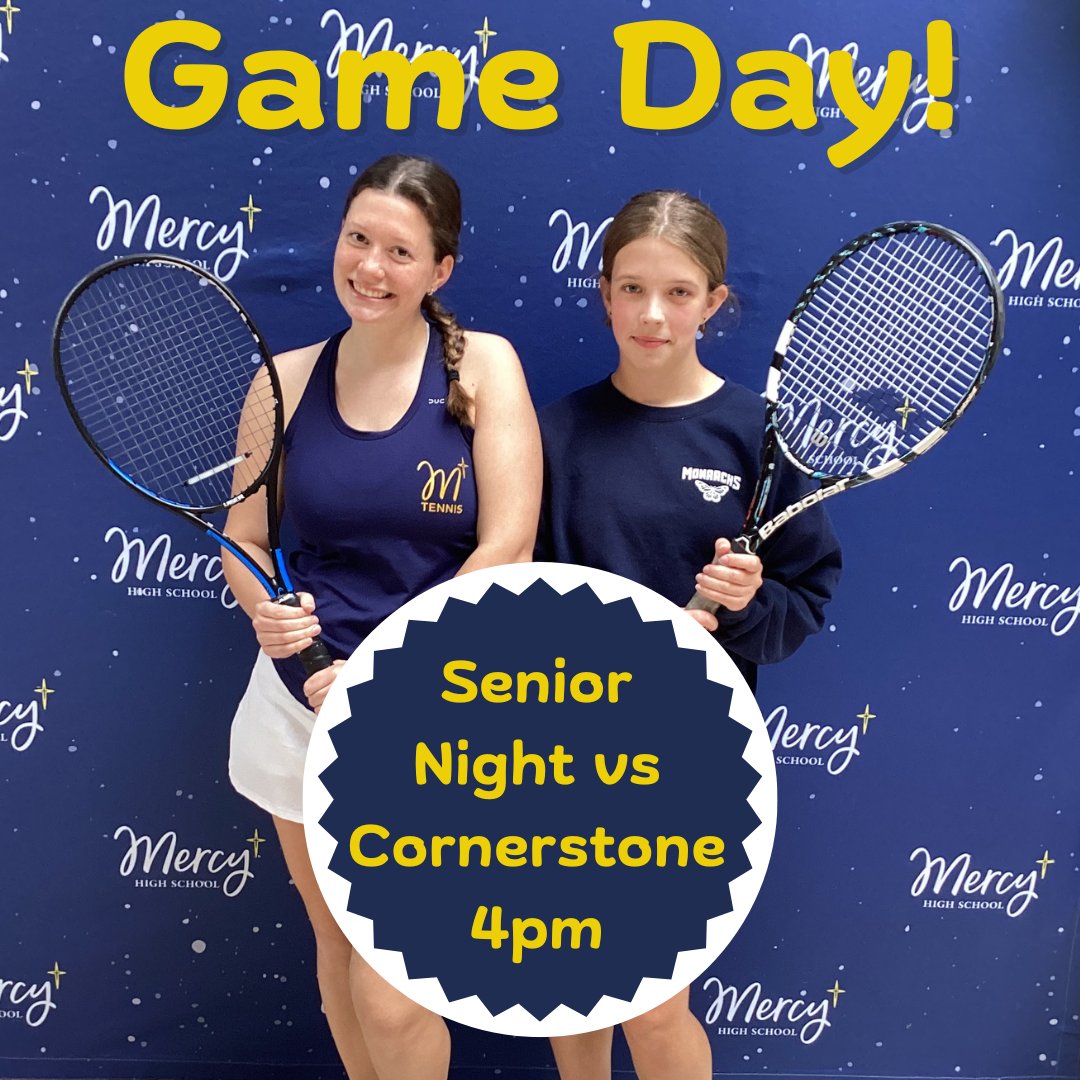 Good luck today to the Varsity Tennis team in their last regular season Match.