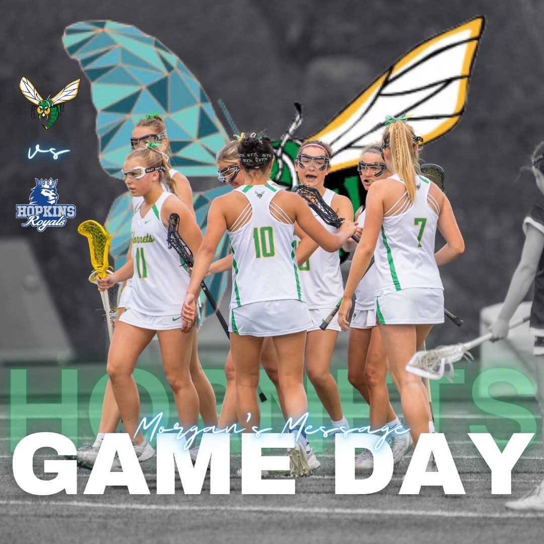 It’s Game Day!! Hornets host one last Lake Conference matchup against the Royals of Hopkins. Our game today will be dedicated to Morgan’s Message, which looks to eliminate the stigma surrounding mental health.

⏰ Varsity 5:30 | 10a 4:00
🏟️ Kuhlman Stadium 
🆚 🦁