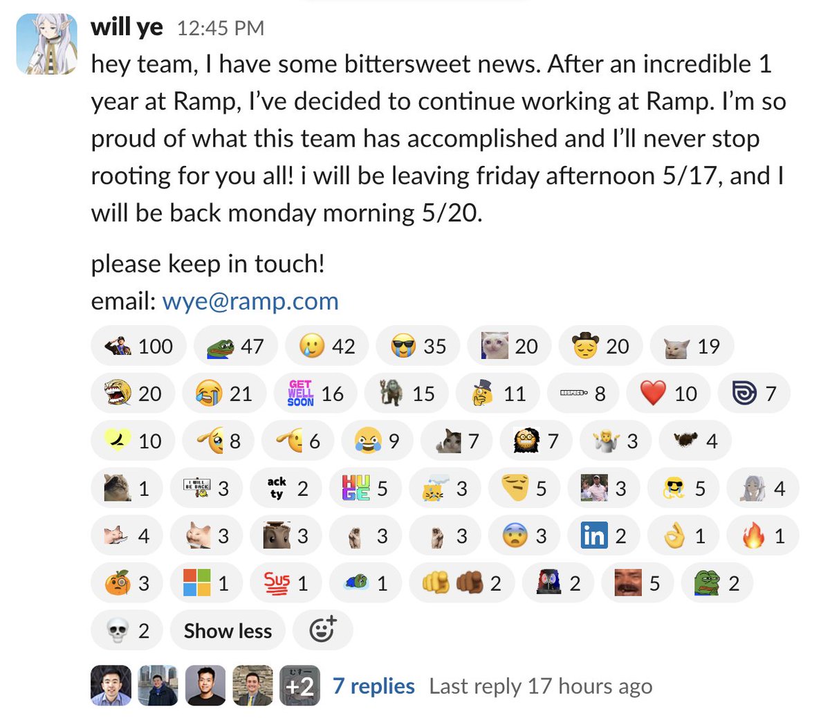 dropped this bad boy in the work slack, felt like i got a standing ovation