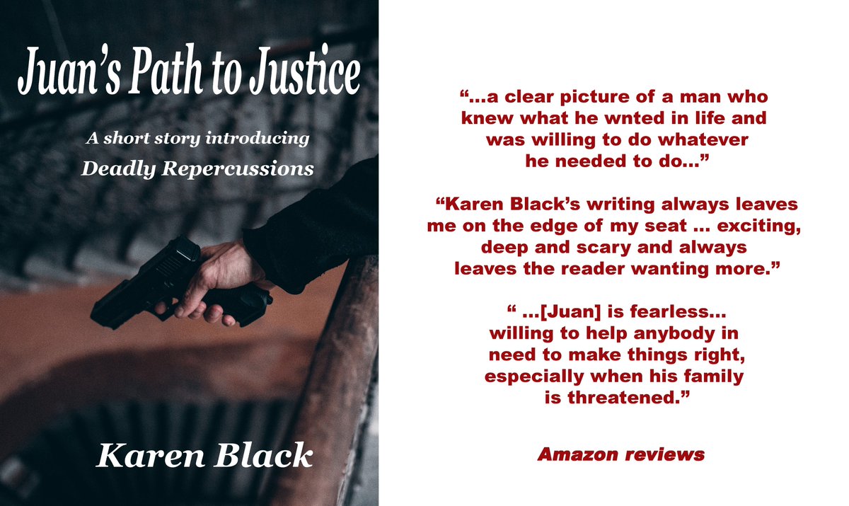 This FREE short story introduces Juan Velasquez. Crime is part of his life, and the law of justice is sacred. “Black’s writing always leaves me on the edge of my seat … exciting, deep and scary...' Amazon Review amzn.to/3EvVJir @RRBC_RWISA