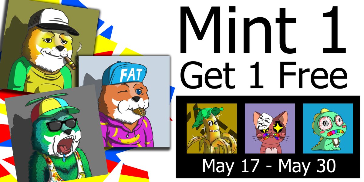 🎉Limited Time Event🎉

▶️Mint 1 Weird Fat Dog and Get Free one NFT from our collection.

▶️NFT Reward Will Be Send After You Mint.

✅Mint Here: launchmynft.io/collections/0x…

#NFTGiveaway #NFTs #nftdrop #NFT #NFTshill #NFTart #NFTartwork #Pepe #NFTCommunity #Polygon #NFTkid #NFTs