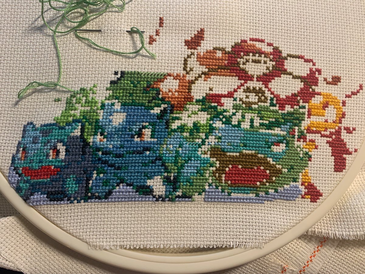 Progress yippee!

#Pokemon 151 Cross-stitch!