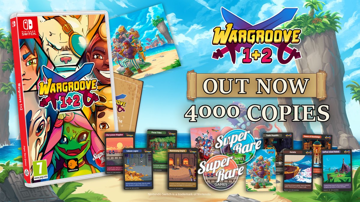 IT'S FINALLY HERE! 🔥 The Physical Edition of @WargrooveGame 1+2 on Nintendo Switch is AVAILABLE NOW! ⚔️ Don't dilly-dally, there's only 4000 Copies Worldwide! 😲 Grab your copy here: bit.ly/WargrooveSRG 📲