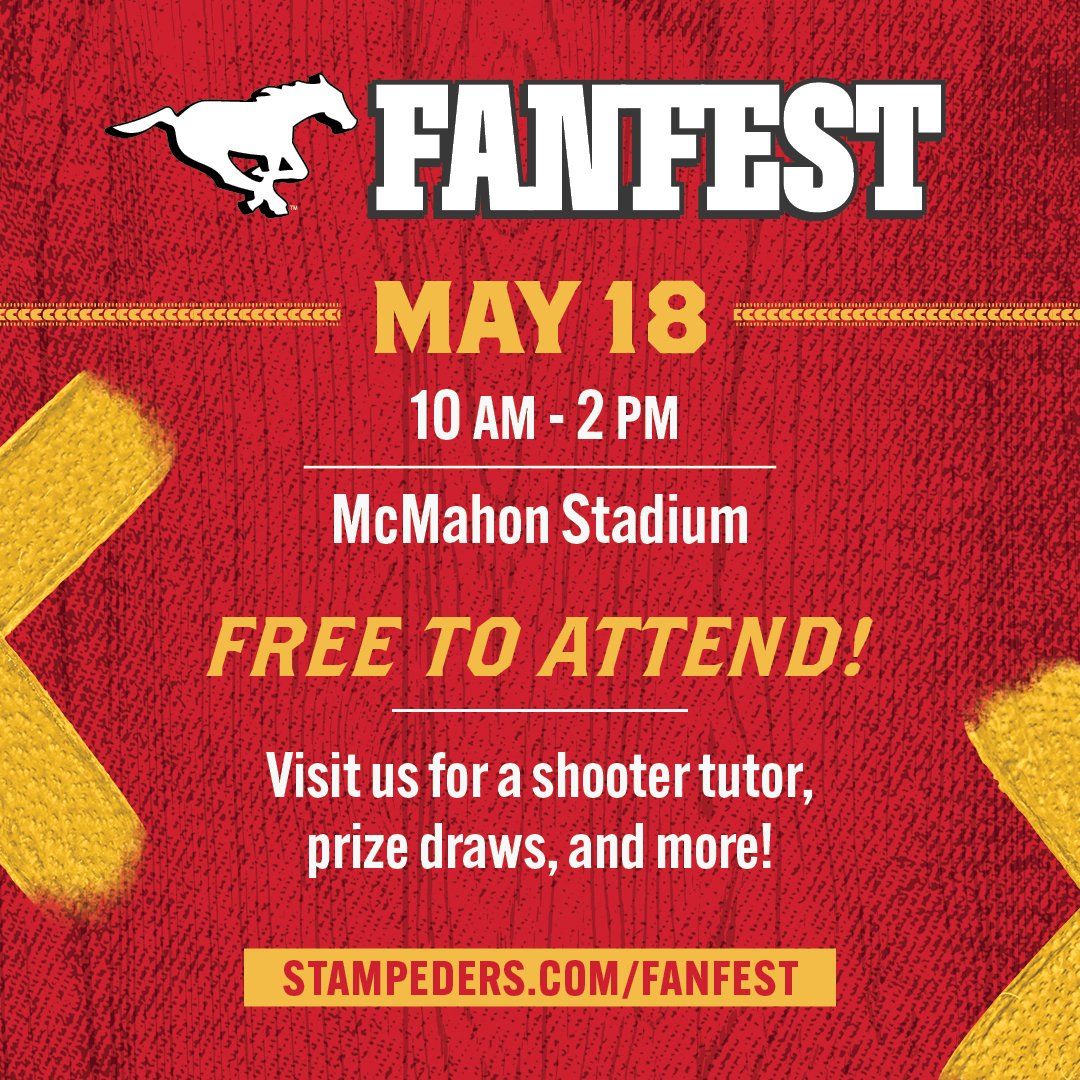 We'll be at the @calstampeders FanFast on Saturday at McMahon! Stop by our booth between 10:00 AM and 2:00 PM to take shots on our shooter tutor, enter to win great prizes, and more!