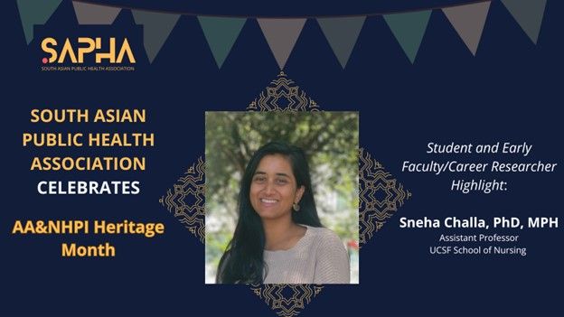 Our next feature for #AANHPIHM is Dr. Sneha Challa from @UCSFNurse. Read more about Dr. Challa’s research #SexualandReproductiveHealth. 
#publichealth #research 
THREAD 👇