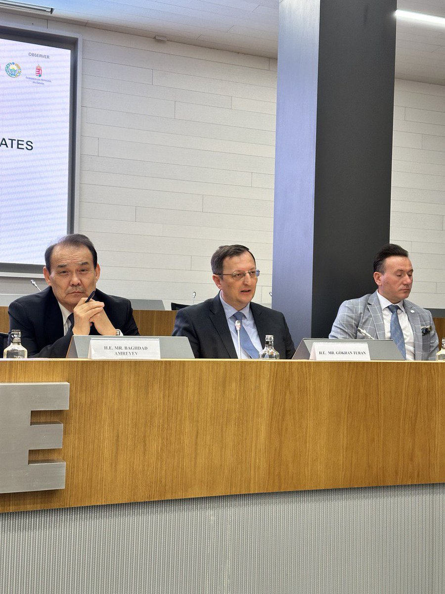 The Spanish confederation of Business Organizations (@CEOE_ES) hosted the 'Presentation of the Organization of Turkic States on Economic and Trade Cooperation' with the participation of the Embassies of the Organization of Turkic States (OTS) Member States and Observers, namely