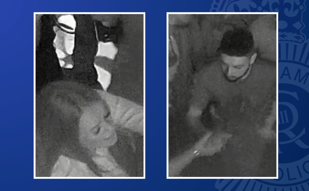 We have released CCTV images of two people they would like to speak with after an assault in Nottingham City Centre. A man was punched several times at a bar in Victoria Street in the early hours of 10th March – leaving him with cuts to his head. orlo.uk/OukSr