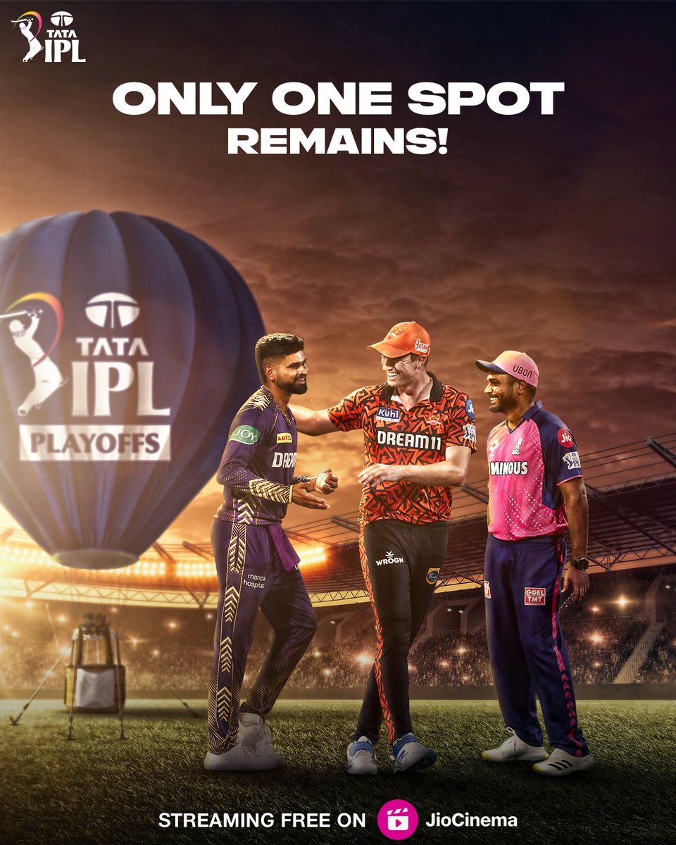 JIOCINEMA SPECIAL POSTER FOR KKR, RR & SRH. 🏆