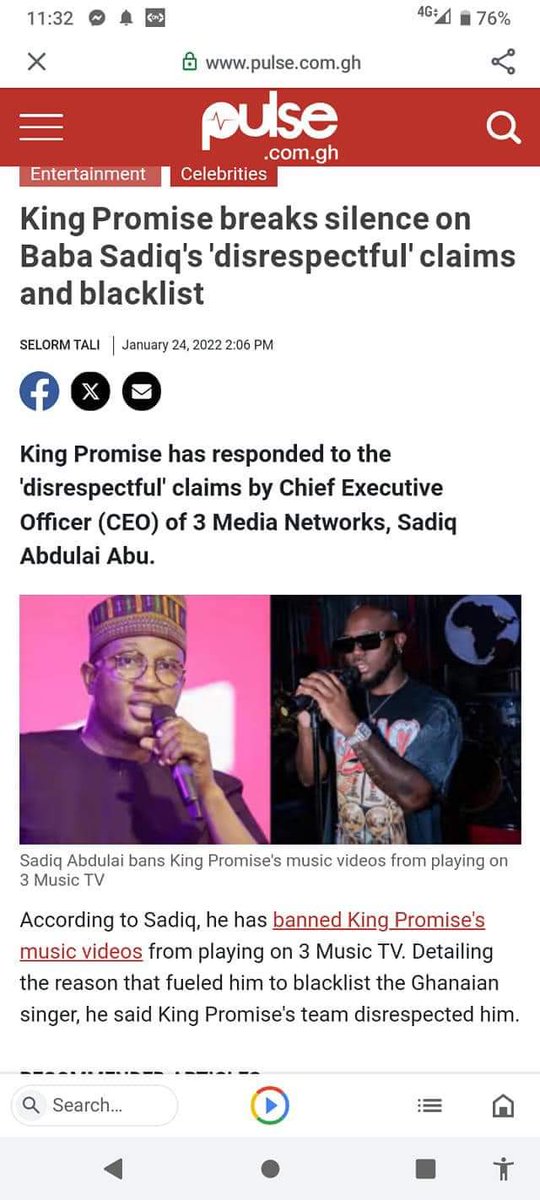 .@sadiqabdulaiabu the industry disciplinary at first @sarkodie disrespected bolaray, @IamKingPromise disrespected his platform and now @stonebwoy has disrespected his wife. Eeeee wofa nono