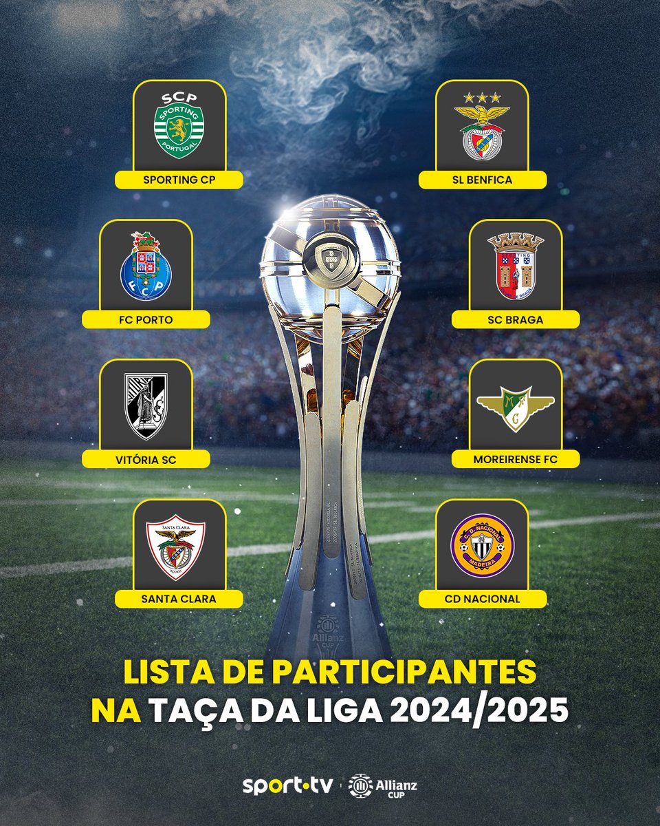 Estão definidos os 8 clubes que irão disputar a Taça da Liga na próxima época! 🤩

Quem irá ganhar?

#sporttvportugal #TAÇAnasporttv #TaçadaLiga