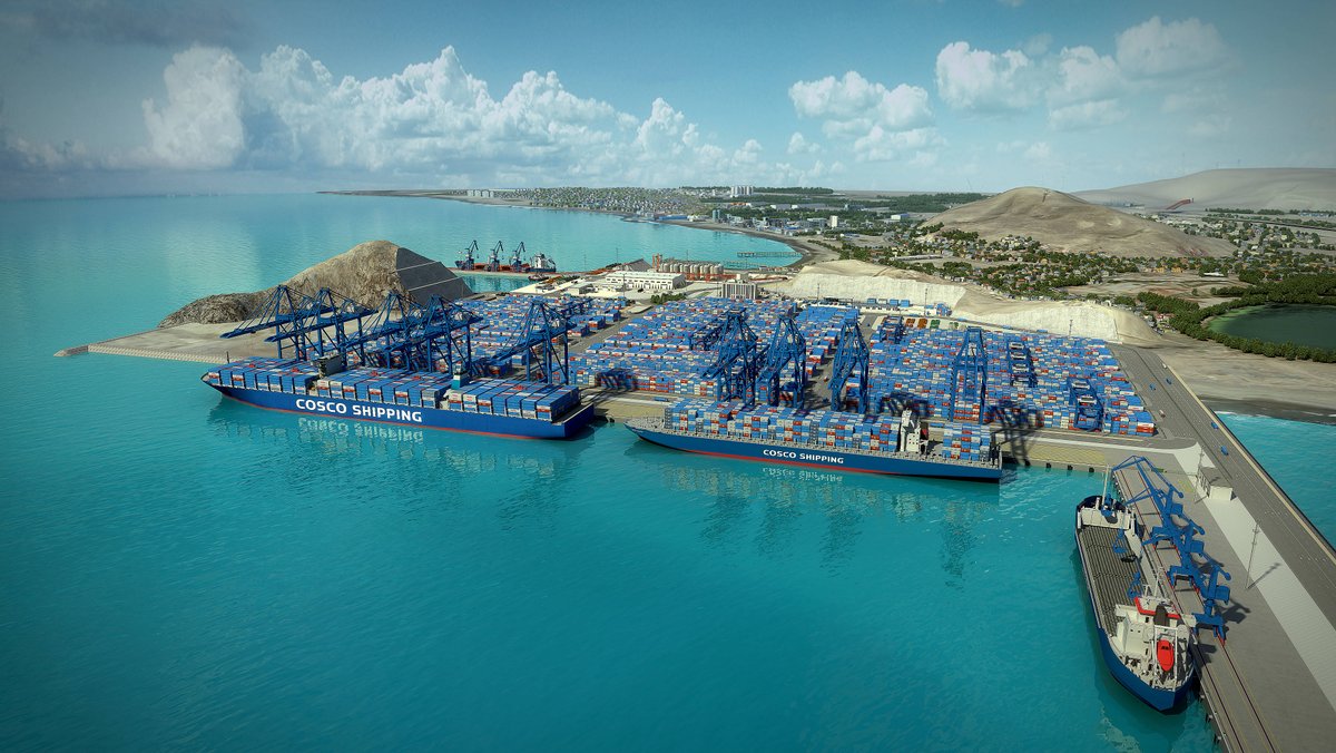 #China will complete its deep-water port of #Chancay in #Peru by the end of 2024. The deep-water port has 'military significance' as well as commercial significance. It will be the most important logistics center in #LatinAmerica for the #Chinese. This will give Chinese shipping