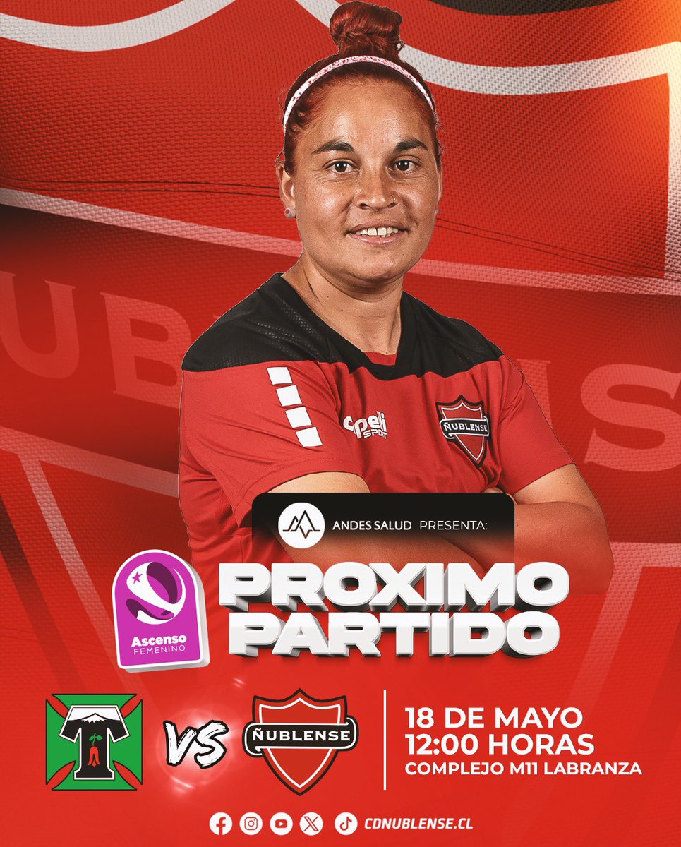 𝐏𝐑𝐎́𝐗𝐈𝐌𝐎 𝐏𝐀𝐑𝐓𝐈𝐃𝐎 • ¡Nueva semana, nuevos desafíos! Nuestras Diablas Rojas se trasladarán hasta la Araucania para visitar a Deportes Temuco ⚽️ ¡Vamos por el triunfo! 🔥