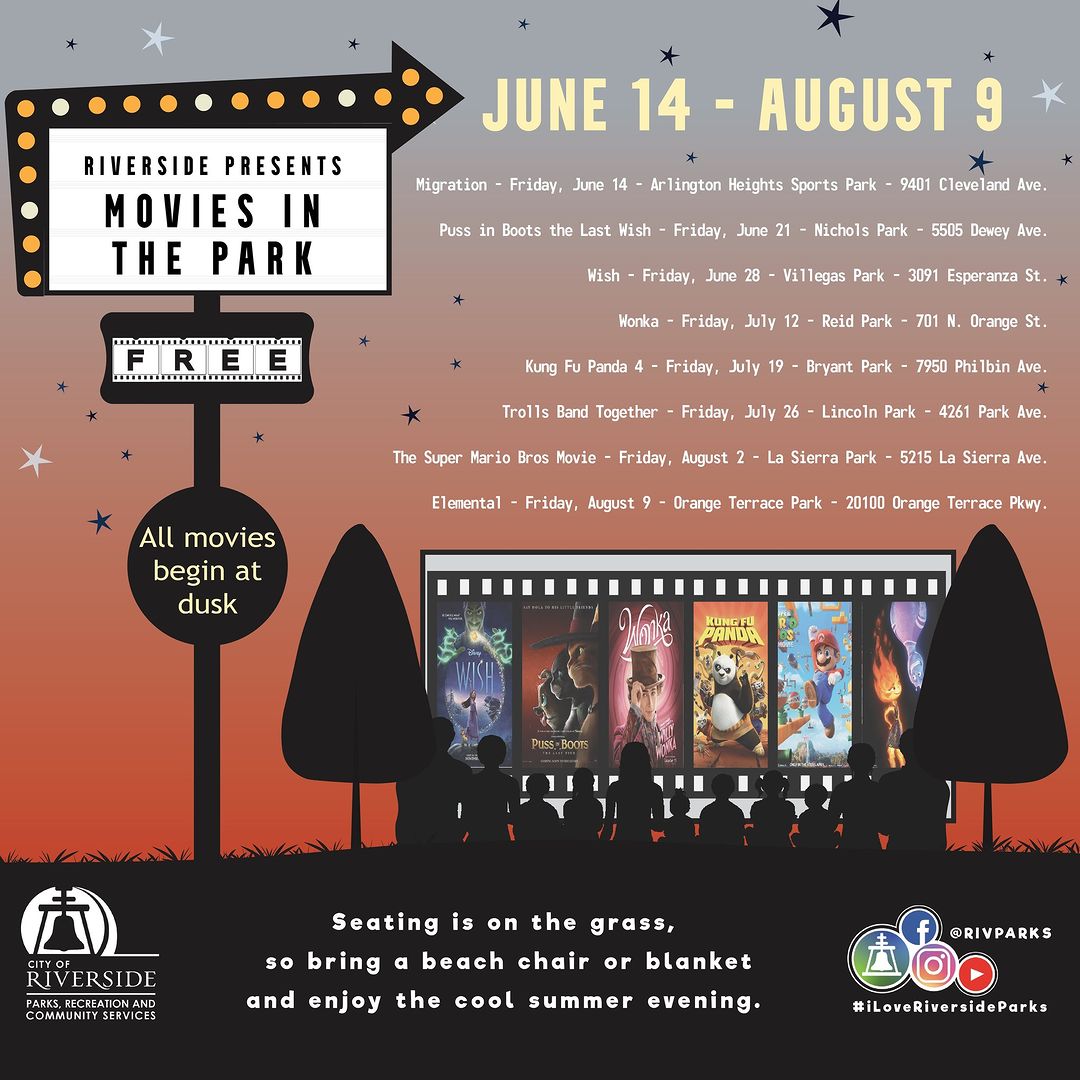 Enjoy a FREE movie every Friday, from July 14 - August 9 courtesy of @RivParks and their summer series of Movies in the Park! All movies will begin at dusk (around 8pm) so bring some snacks, a blanket or chair and enjoy the cool summer evening with us.