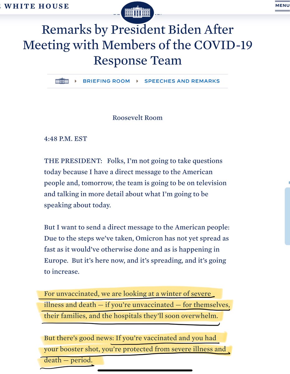 Never forget Joe Biden ⁦@JoeBiden⁩ - Rolled out draconian vaccine mandates that impacted 100 million Americans - Demonized the unvaccinated + said they were facing a winter of severe illness + death - Promised that anyone who got the vaccine was protected from illness