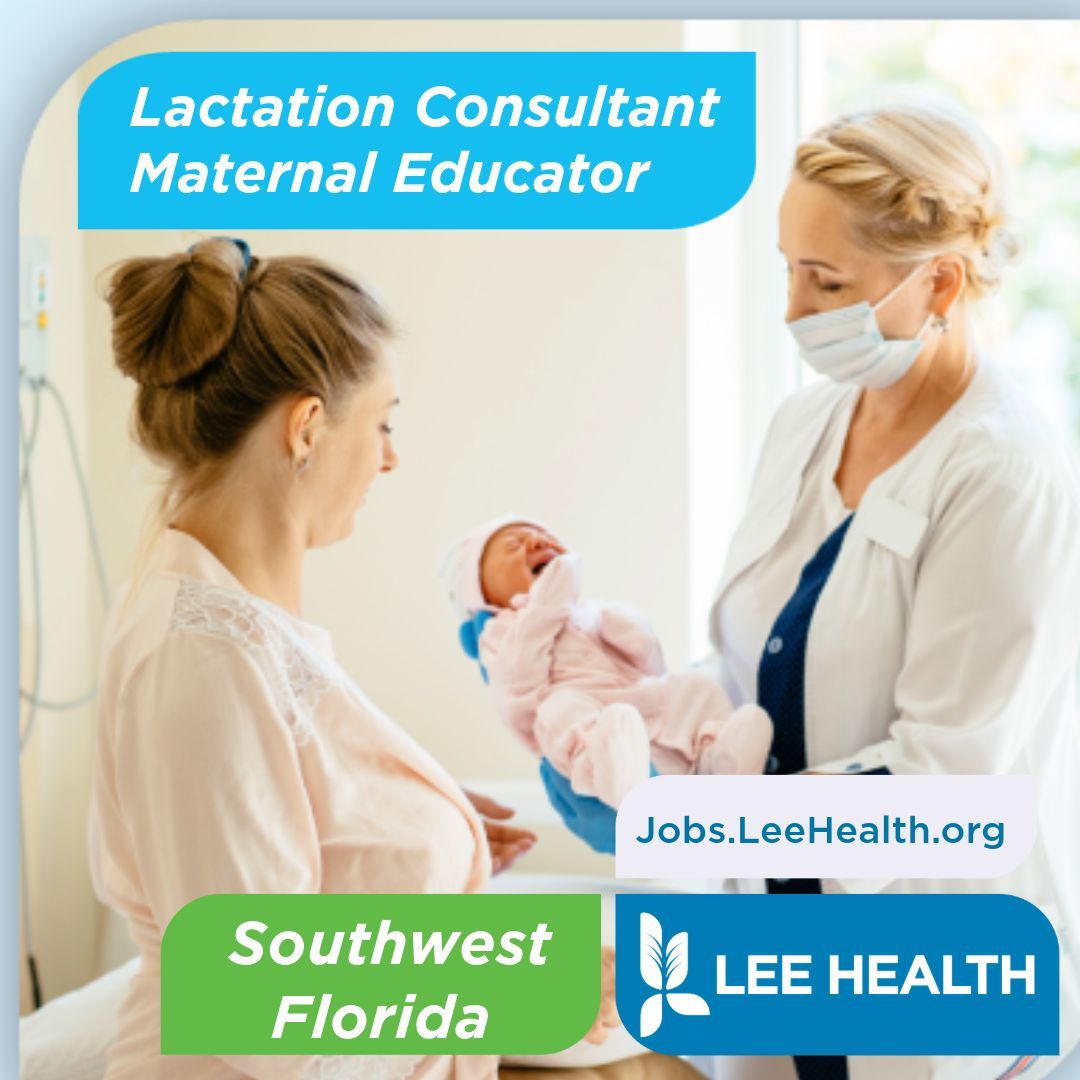 🌟 Join Our Team at HealthPark Medical Center in Southwest #Florida! 🌟 Are you a dedicated Lactation Consultant/Maternal Educator with a passion for supporting new moms and their babies? Our Woman's Care team is looking for you! 🤱✨ Apply now: bit.ly/LeeHealth_RN-L…