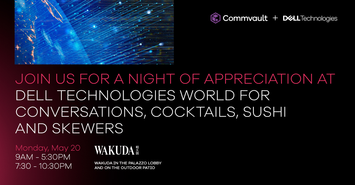 Let's toast to innovation and #cyberresilience at #DellTechWorld! Join us for a spectacular evening on May 20 at WAKUDA. It's the perfect way to unwind after Day 1 - with vibrant discussions, refreshing cocktails, and a fabulous outdoor ambiance. RSVP now: ow.ly/TLOR50RI1A5