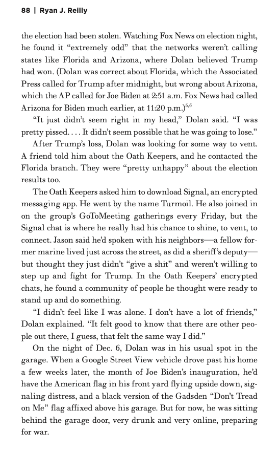 Oath Keeper Jason Dolan, who testified that he was ready to die on Jan. 6 to keep Donald Trump in office, also flew an upside down American flag outside his Florida home in January 2021, just like the Alito home did.

From SEDITION HUNTERS, the book: