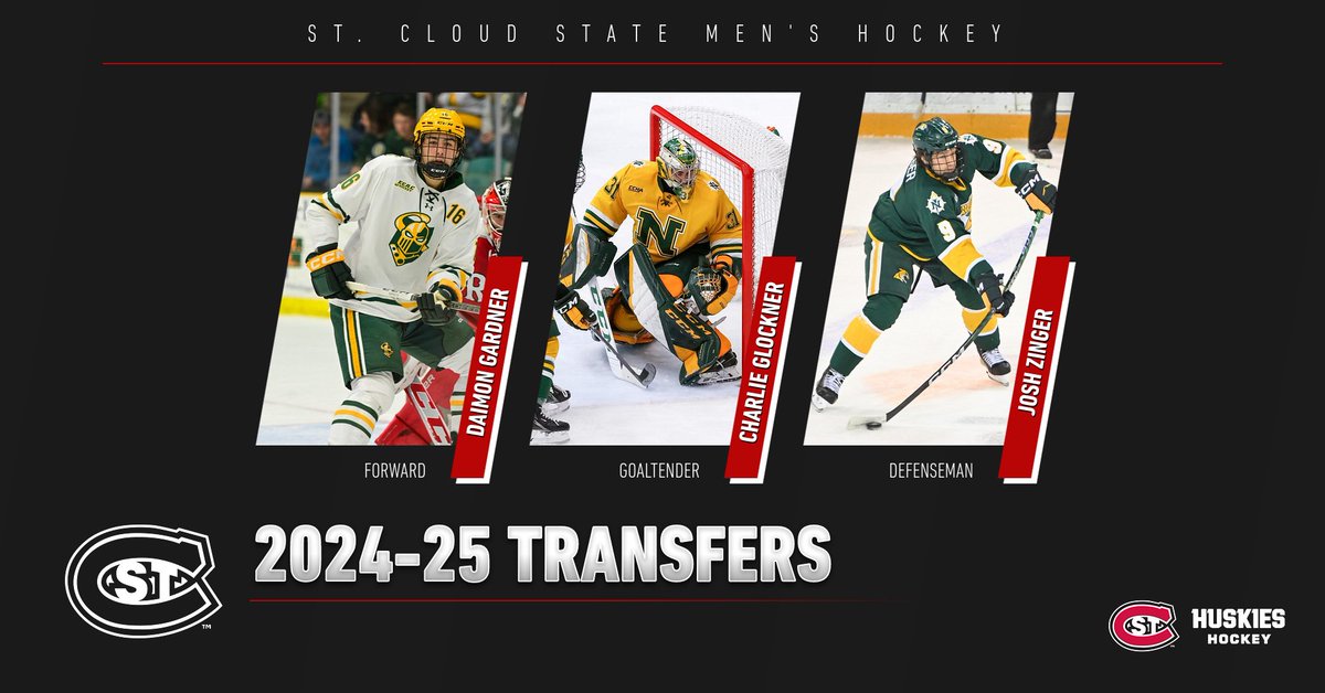 NEWS | SCSU Announces Three Transfer Additions for 2024-25 📰 bit.ly/3WGazwh #GoHuskies | #HuskyHockey 🏒