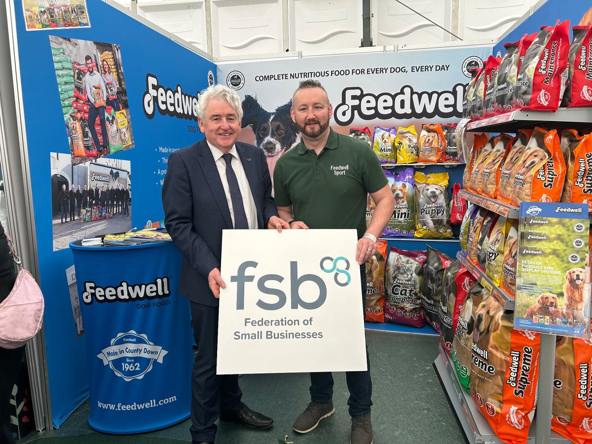 🐶 Dropping by with Castlewellan based member Feedwell at today’s @balmoralshow - look forward to seeing lots more small businesses on day 3!
