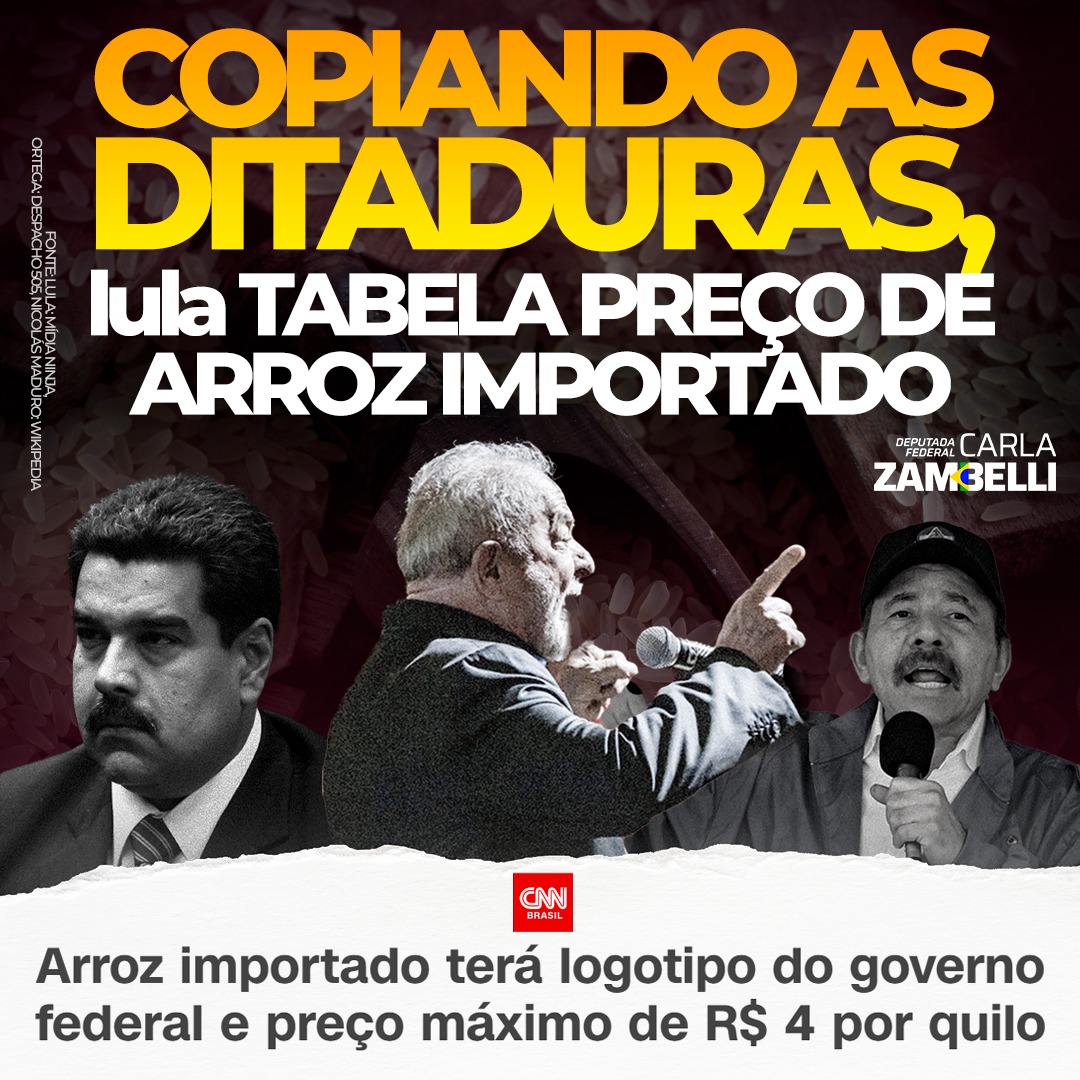 ZambelliCarla_'s tweet photo. Não há falta de arroz no Brasil que justifique essa importação. 

A própria Federação dos Produtores de Arroz já se manifestou, dizendo que a maior parte da safra foi coletada antes das enchentes do RS agora e que não traria prejuízo algum no abastecimento.

Isso é, no mínimo estranho!