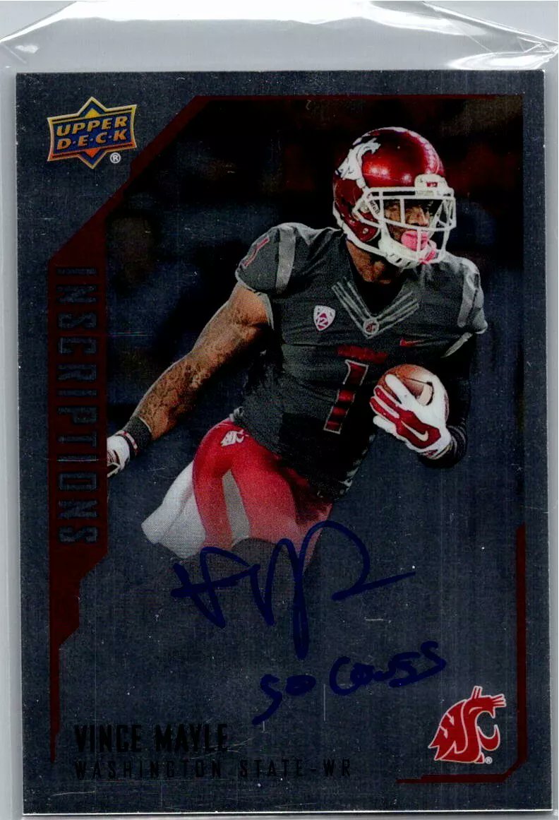 We have here a Football 2015 Vince Mayle #Browns Upper Deck Rookie Certified Autograph Card #VM. Asking $3.00. Feel free to make any offers. Retweet or stack if you want. @Acollectorsdrea @sports_sell @CardboardEchoes @HobbyRetweet_ @HobbyConnector