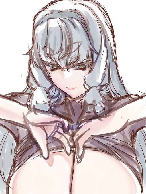 Д◎) おは叢雲 グラビア模写練習 手むずい(手だけですか? 