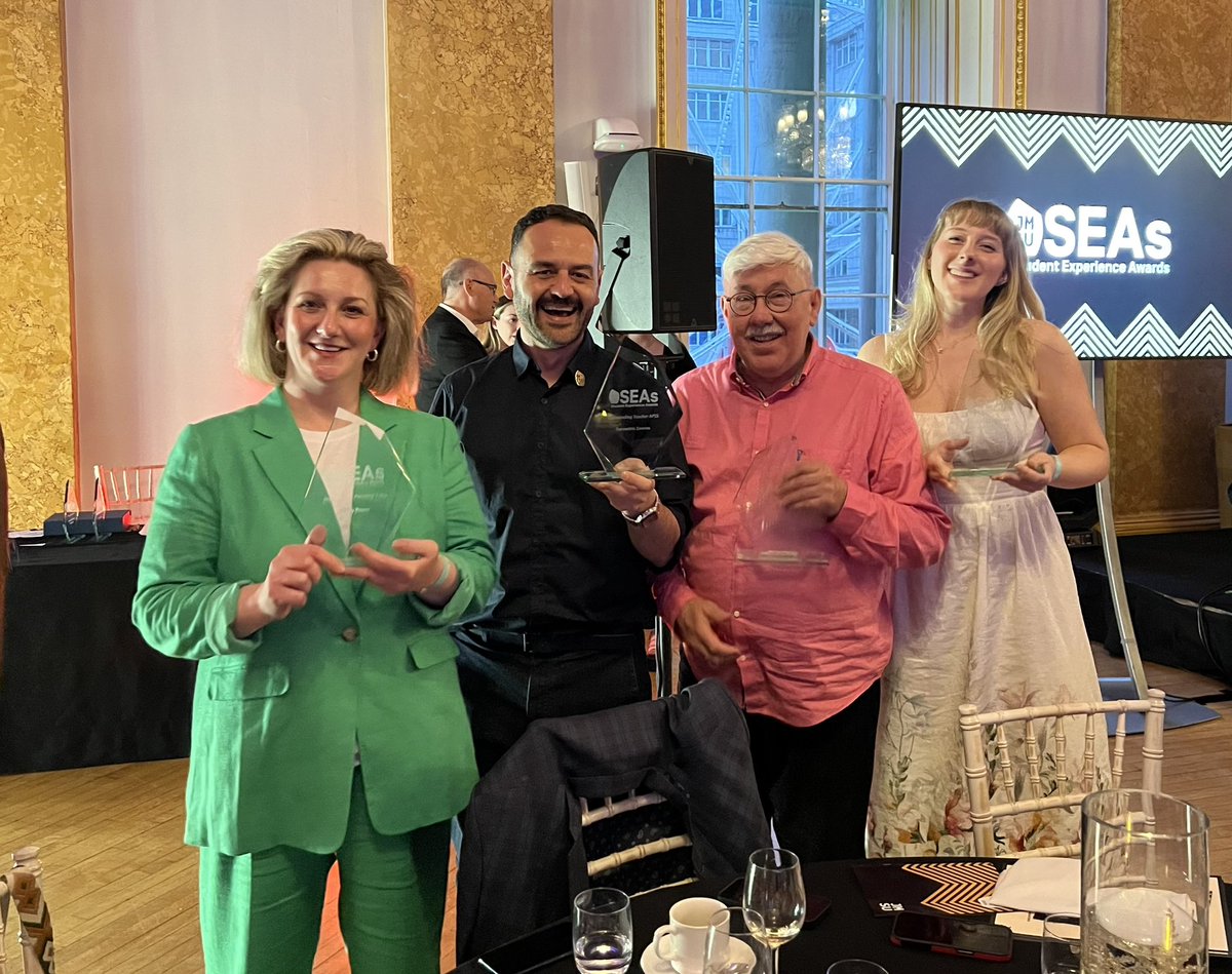 🎶oh what a night🎶 Student Experience Awards 2024! 

Three Student experience awards for Drama!
Outstanding lecturer Demetris Zavros
Outstanding personal tutor Sally Raper
Outstanding course team Musical Theatre!🎶

&amp; 🥁 Best Student Rep Bethany Malone Creative Writing &amp; English