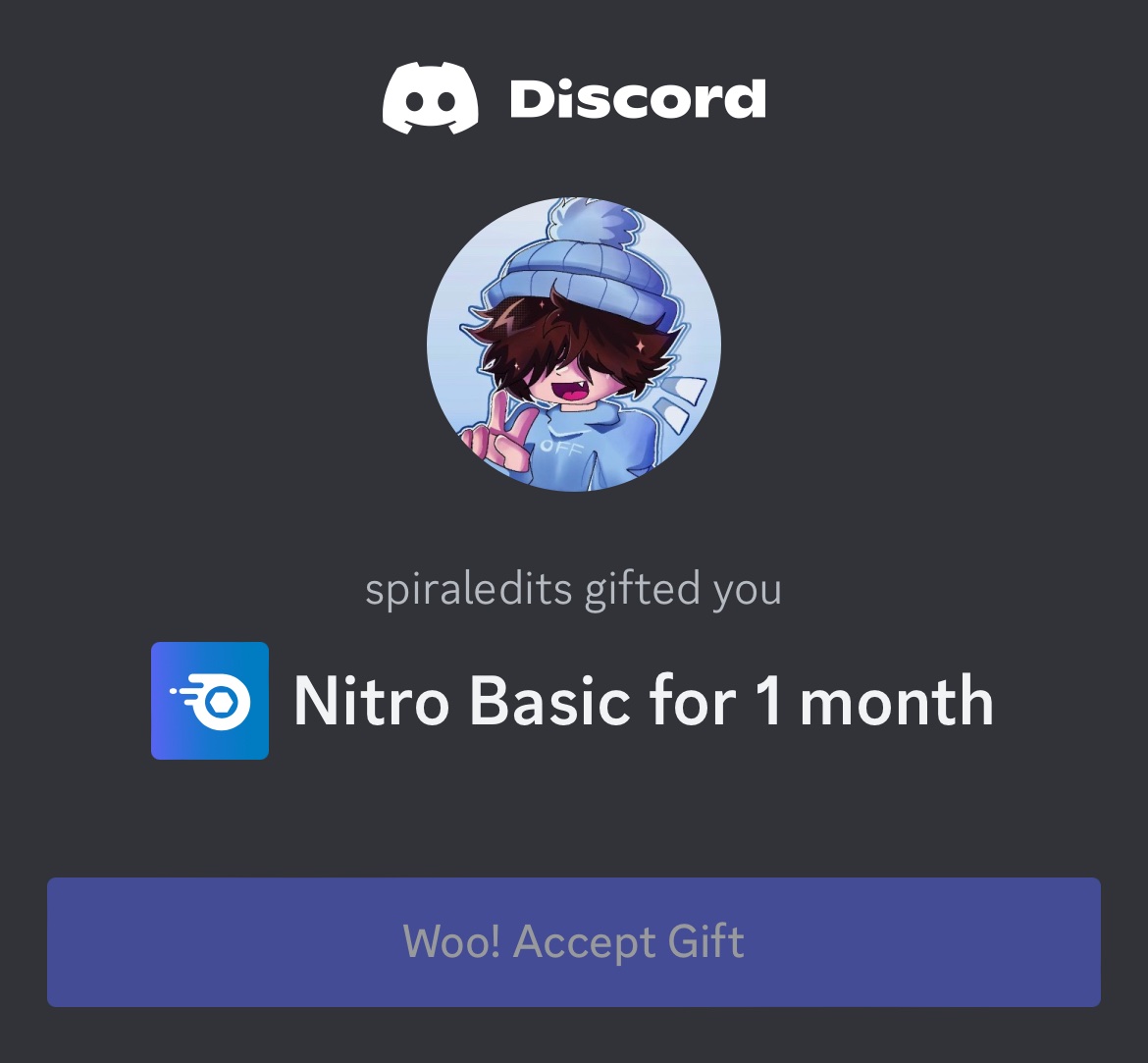 ⚡️ DISCORD NITRO GIVEAWAY ⚡️ Requirements- • Follow @SpiralEdits • Like • Retweet BONUS 🎁- Comment the Word “NITRO”